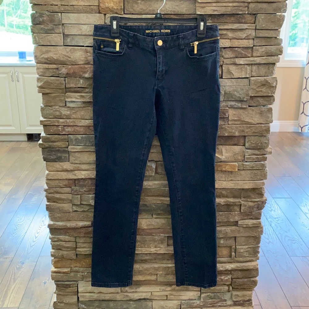 Michael Kors Blue Black Jeans Size 6